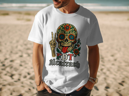 FDT Alcatrash Skull Design Graphic Print Shirt product