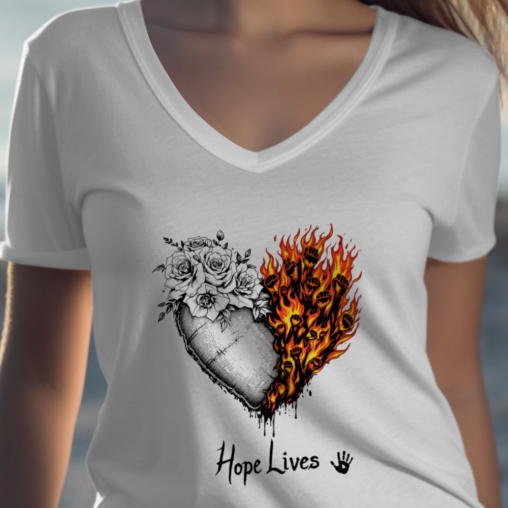 Hope Lives Graphic V-Neck T-Shirt product type