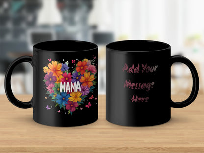 Customizable Mama Floral Heart Design Mug product type