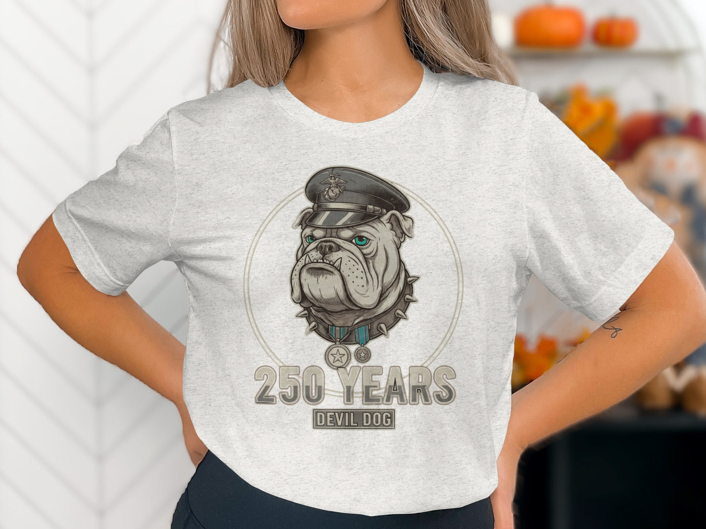 250 Years Devil Dog Graphic Print T-shirt