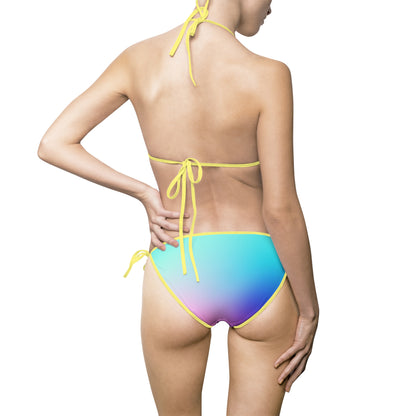 Pride Love Women's Bikini Swimsuit - AOP, Rainbow Swimwear, Summer Swim, LGBTQ+ Beachwear, Fun in the Sun