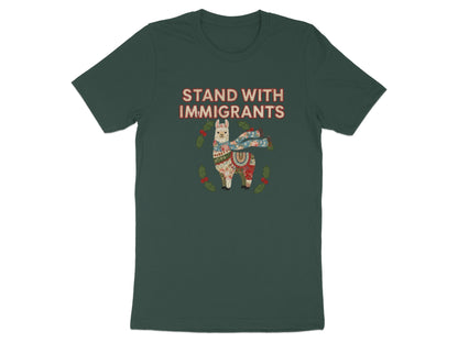 Stand With Immigrants Llama Graphic T-Shirt