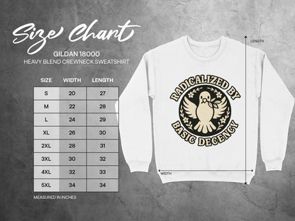 Radicalized by Basic Decency Crewneck Sweatshirt product