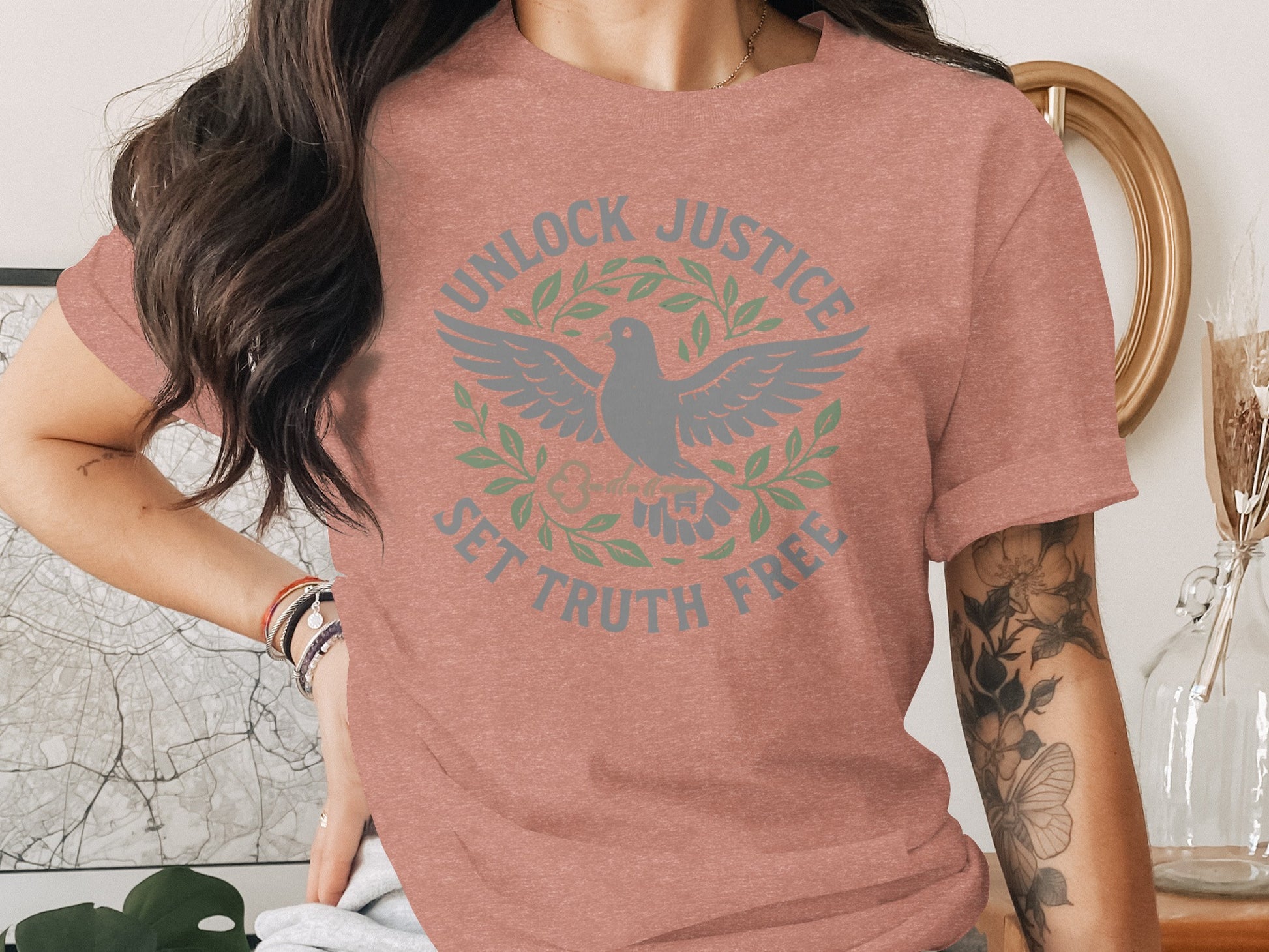 Unlock Justice Set Truth Free Graphic Tee shirt product type