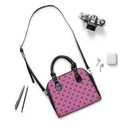 FDT Purse Pink Woke Anti Trump Liberal Purse |Monogram Grey Shoulder Handbag — Elegant Patterned Satchel Purse