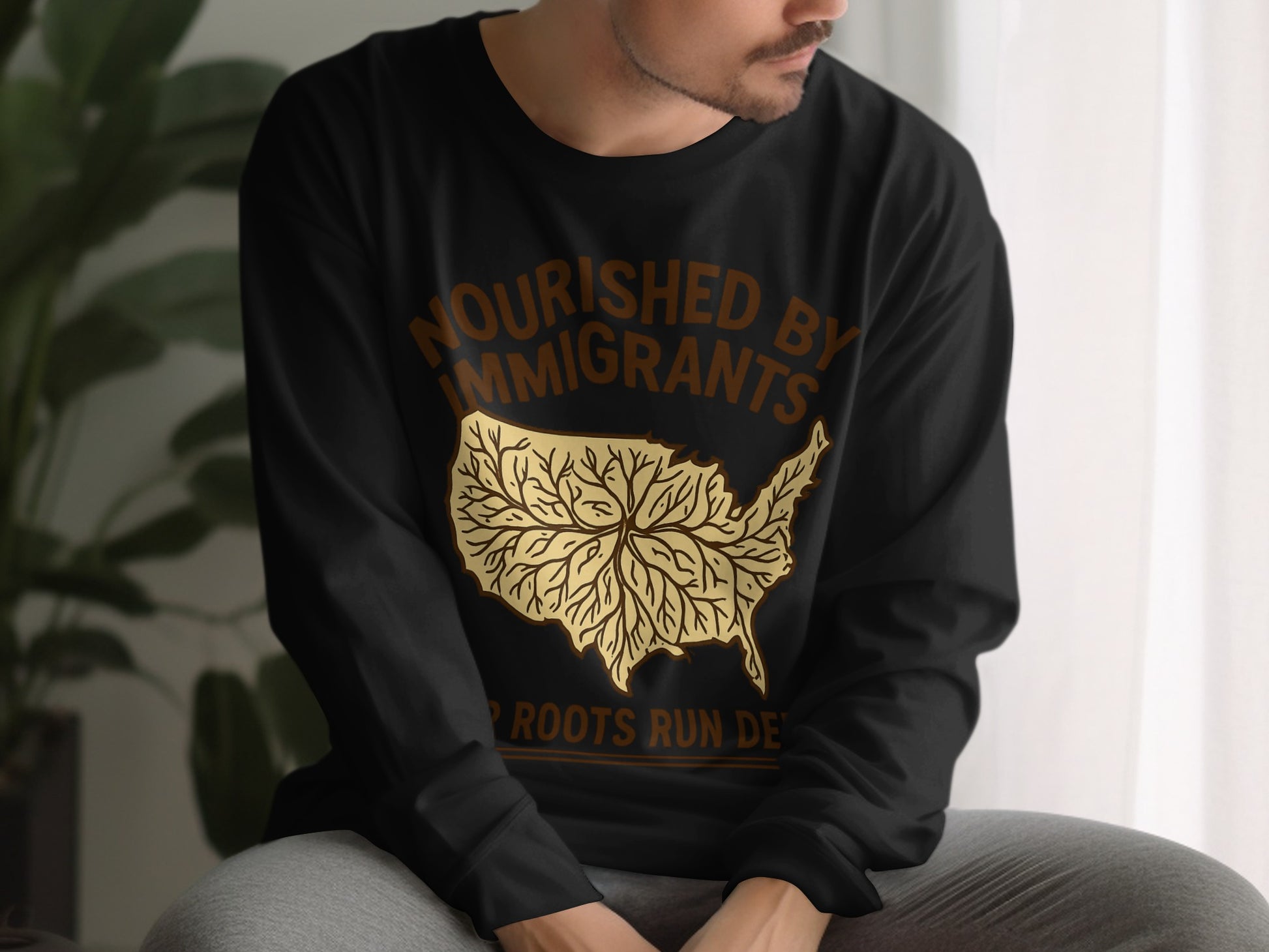 Nourished by Immigrants Our Roots Run Deep Shirt