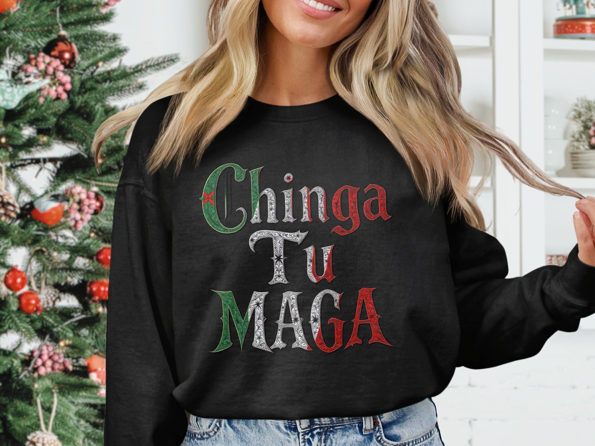 Chinga Tu Maga Festive Sweatshirt product type