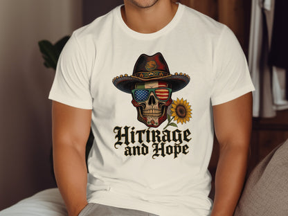 Vintage Patriotic Skull Graphic Tee shirt product type