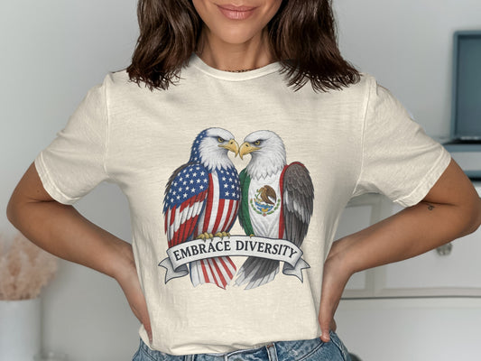 Embrace Diversity Eagle Design Graphic T-shirt product type
