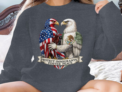 Protect Immigrants Foster Peace Graphic Shirt product