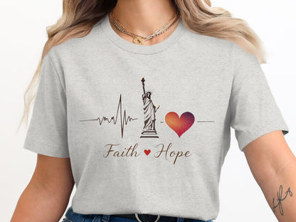 Faith Heart Hope Statue of Liberty T-Shirt product