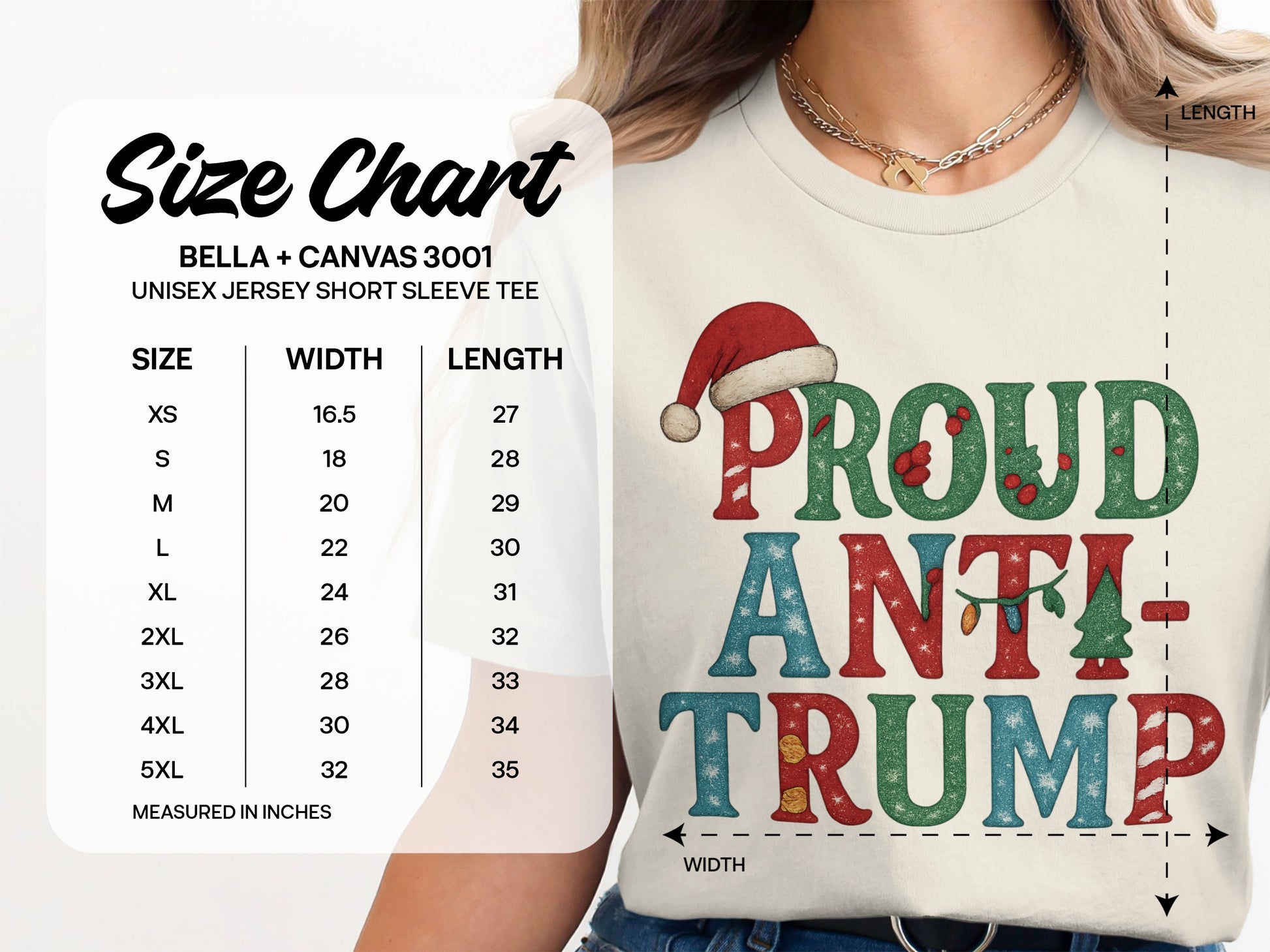 Proud Anti-Trump Bella Canvas 3001 Tee