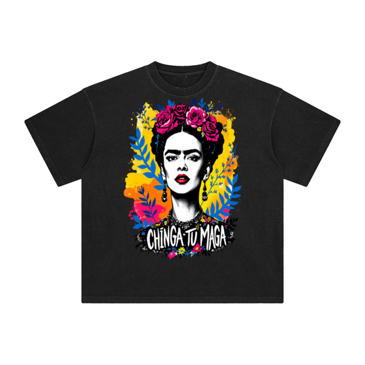 Frida Kahlo Chinga Tu Maga Enzyme Washed T-Shirt