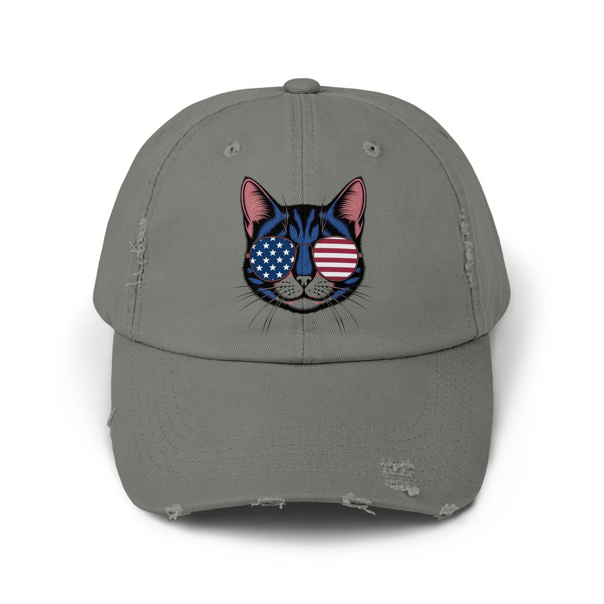 Cat with American Flag Sunglasses Embroidery product type