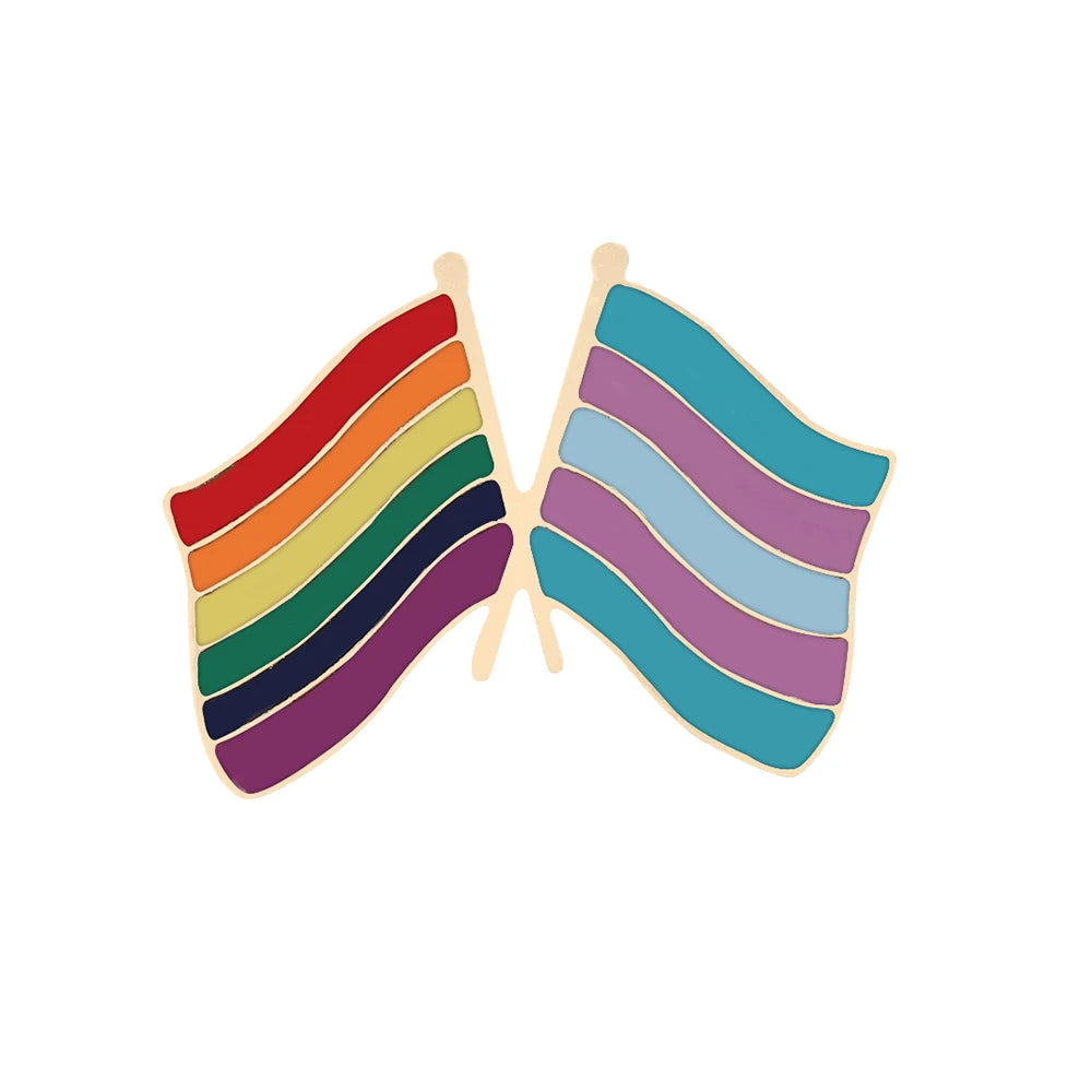 Show Your Pride with Custom Enamel Pins: Rainbow Flags, Heart Brooches, and More! Perfect for Adding a Splash of Color to Your Style!