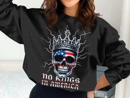 No Kings in America Skull Crown Graphic product