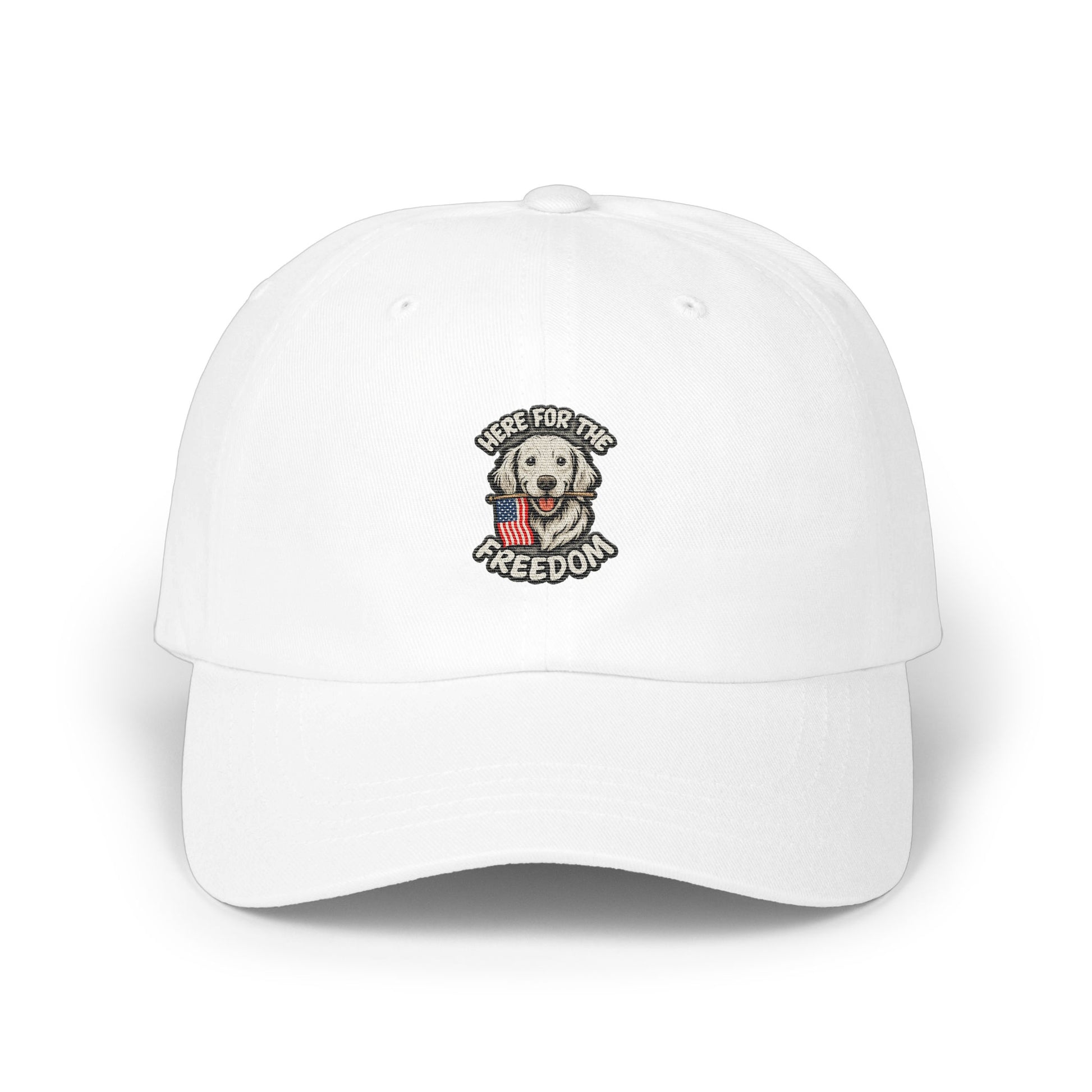 Here For The Freedom White Embroidered Hat product