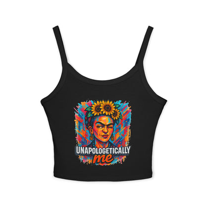 Unapologetically Me Women's Spaghetti Strap Tank Top - Boho Chic, Summer Essential, Gift for Artists, Festival Wear, Colorful Statement Top