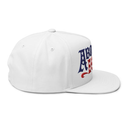 Above All Else Embroidered White Snapback Hat