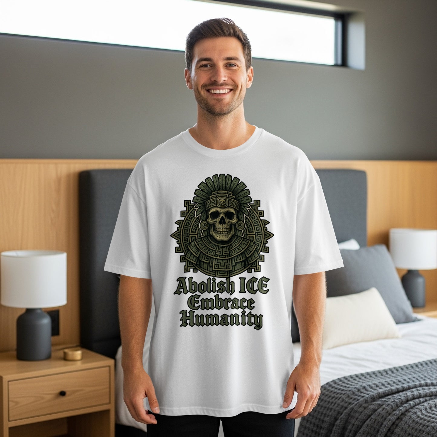 Abolish ICE Embrace Humanity Graphic T-Shirt