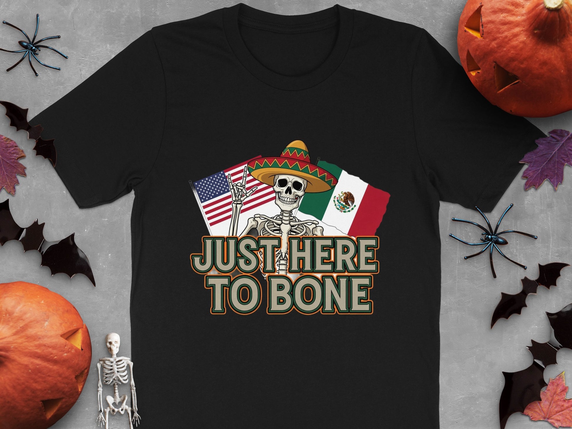 Just Here To Bone Skeleton Themed Shirt product type
