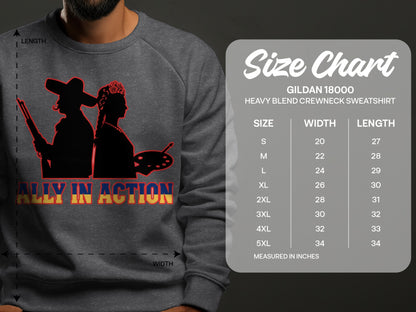 Ally in Action Graphic Crewneck Sweatshirt