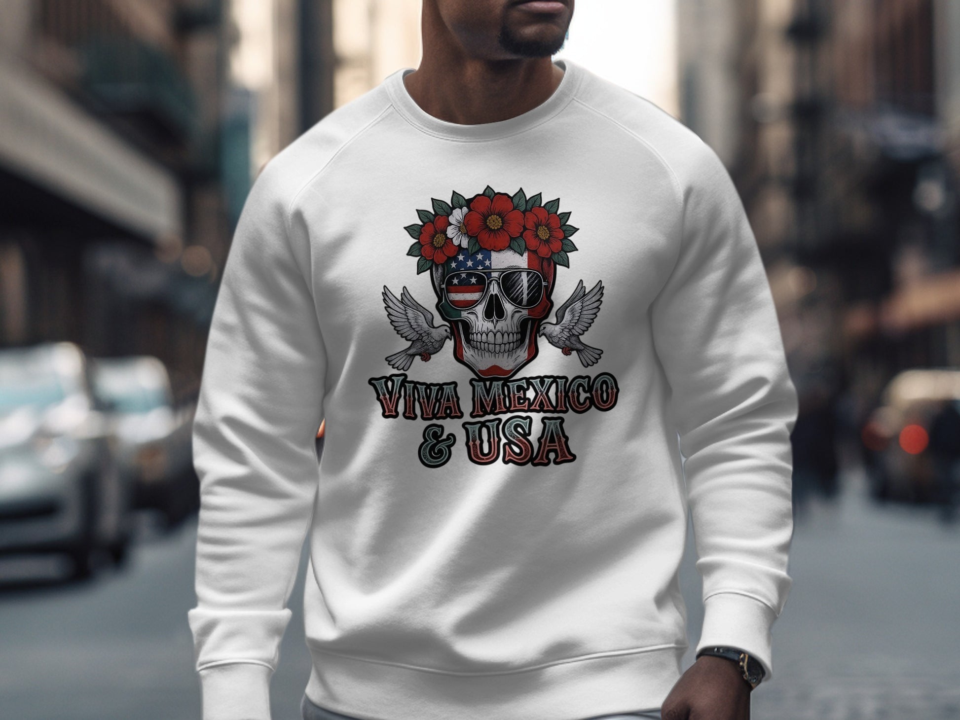 Viva Mexico and USA Graphic Sweatshirt product type