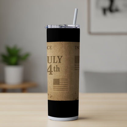Vintage July 4th Newspaper Style Tumbler product