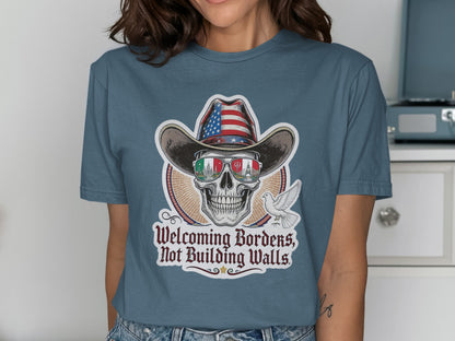 Welcoming Borders Not Building Walls T-shirt product