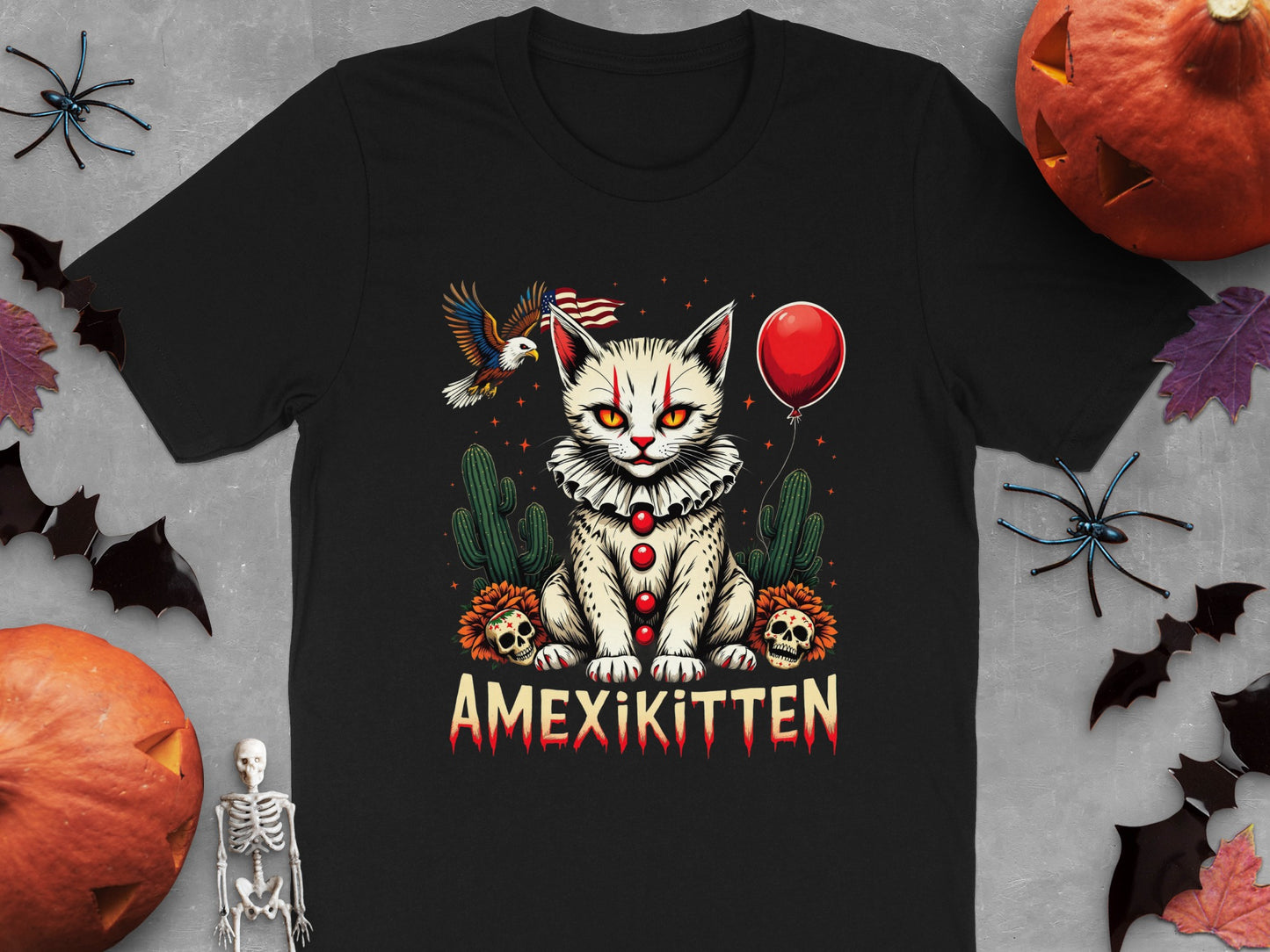 Amezikitten Cat T-Shirt with Halloween Theme product type