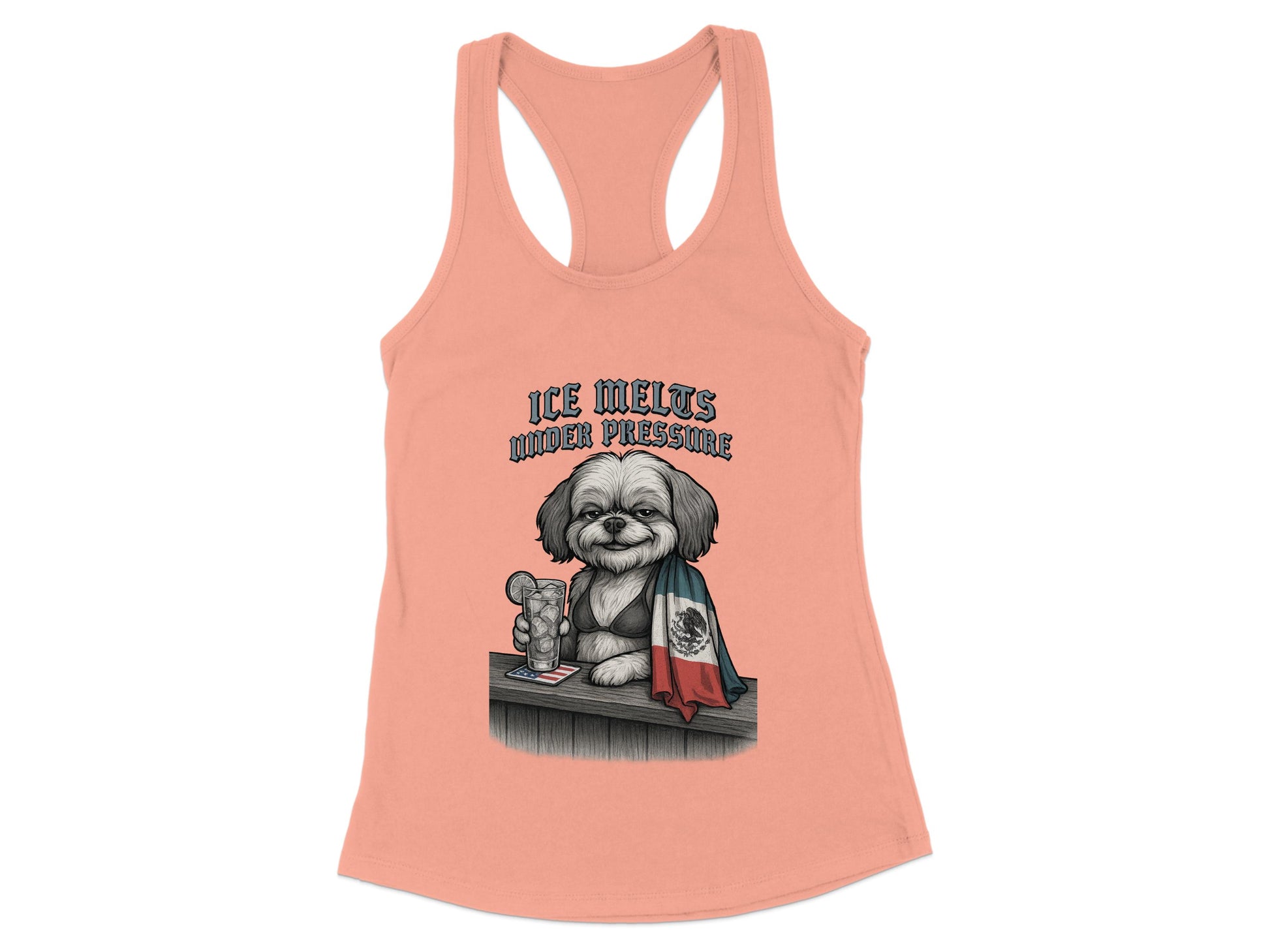 Cute Dog Holding Ice Cream Graphic Tank Top product type