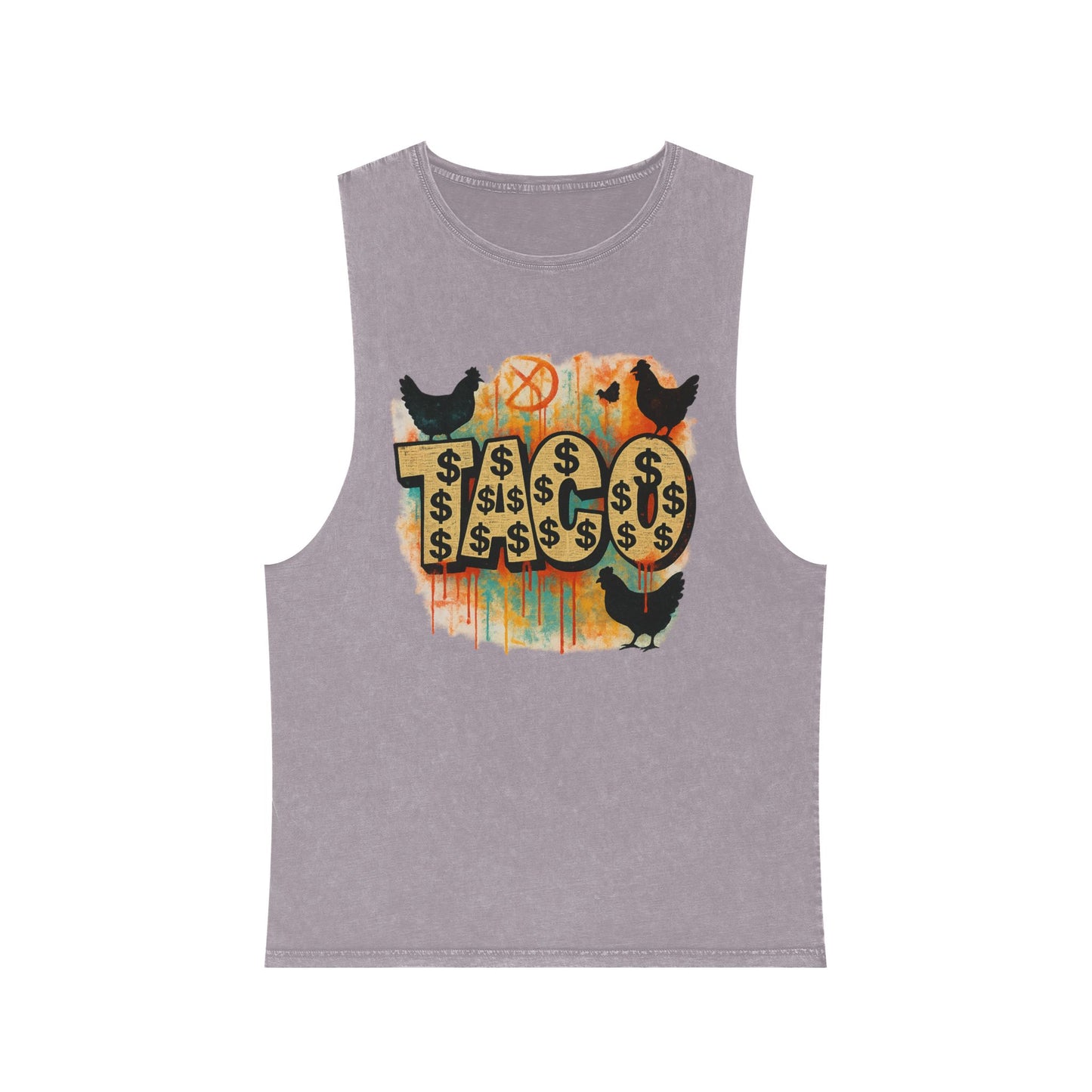 Trendy Stonewash Tank Top for Casual Vibes, Unisex Summer Tee, Graphic Muscle Shirt, Festival Wear, Beachwear, Gift Idea