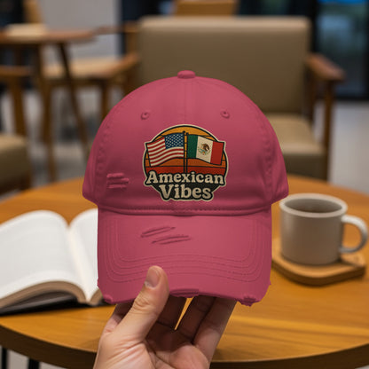 Pink Adjustable American Mexican Flag Hat product