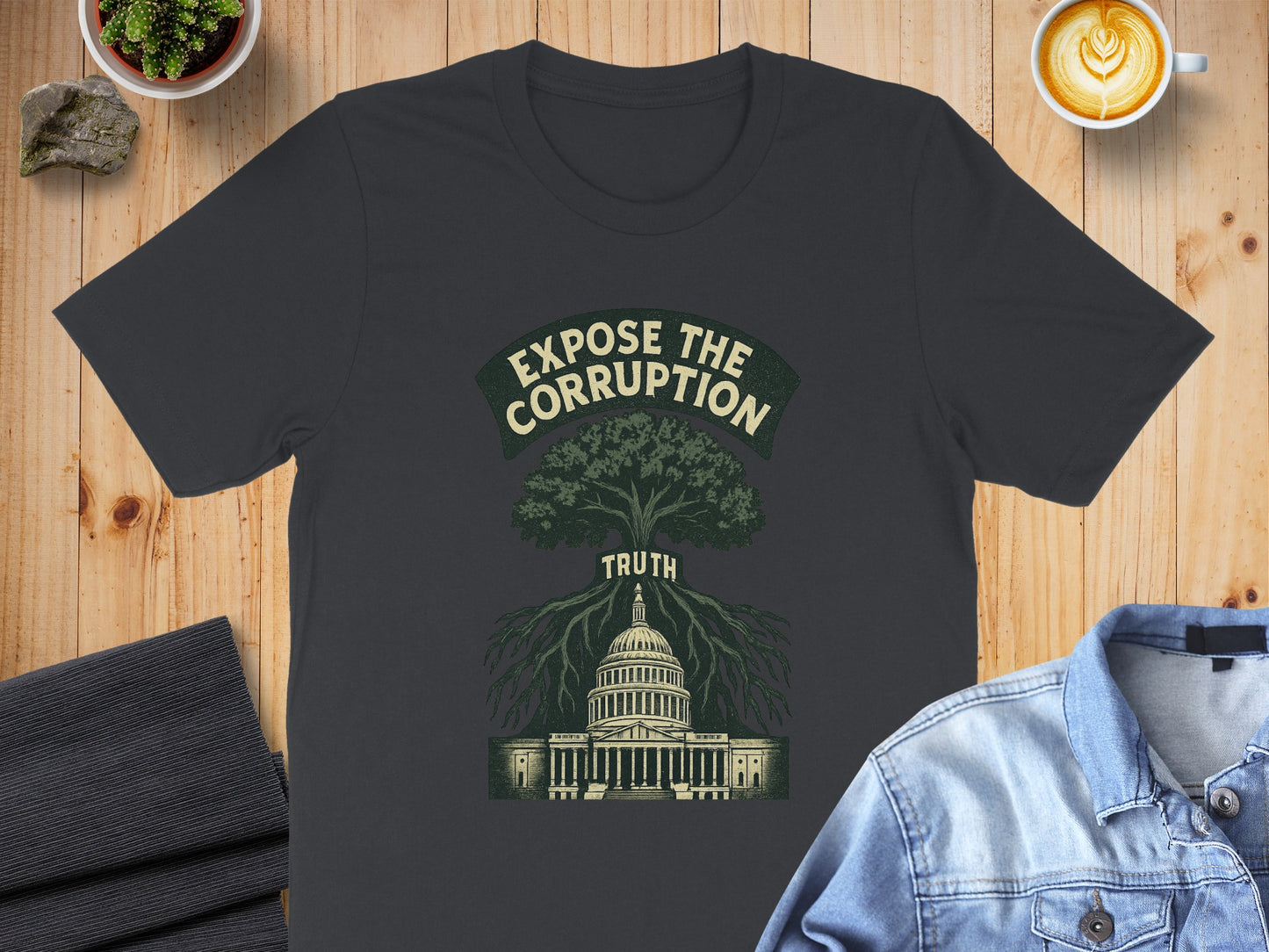 Expose The Corruption Truth Graphic Tee product