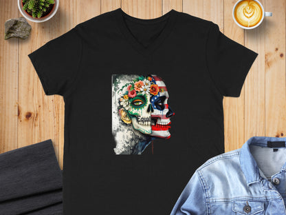 Colorful Dual Face Design V-Neck Equal Statement product type