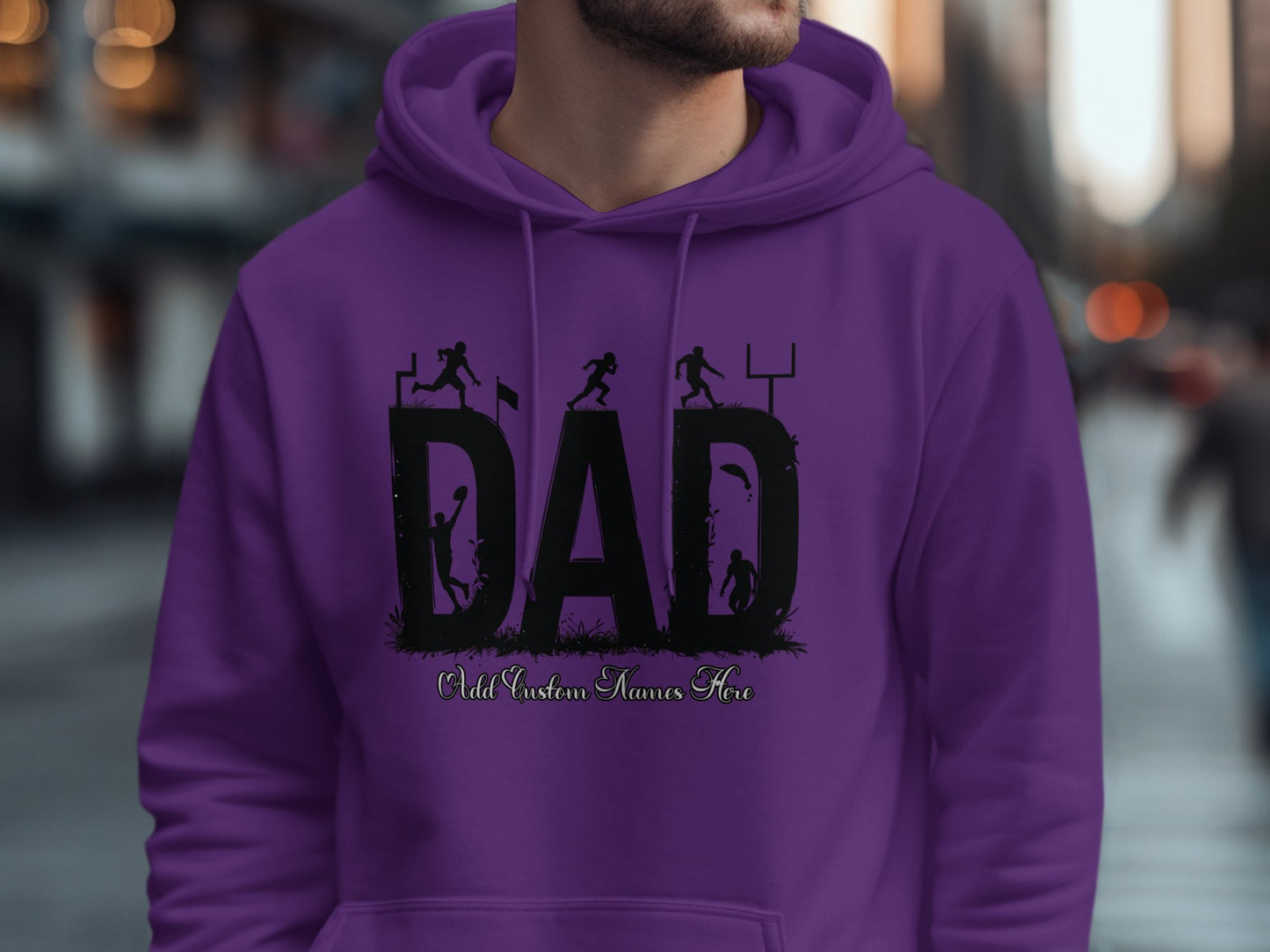 Dad Sports Theme Hoodie Custom Names Free product type