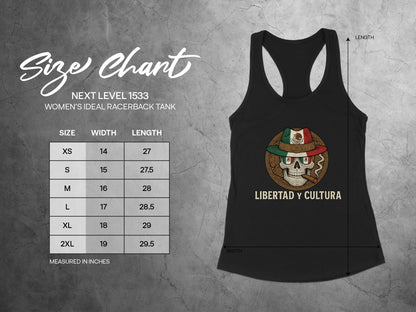 Libertad Y Cultura Skull Women's Racerback Tank