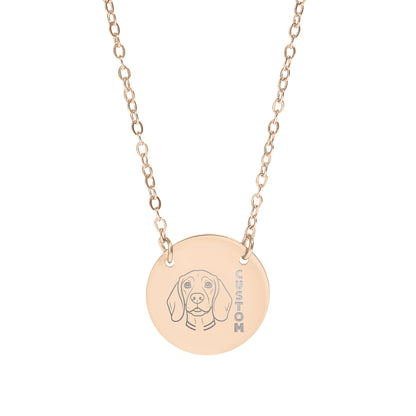 Beagle Dog Art Custom Or Personalized Necklace