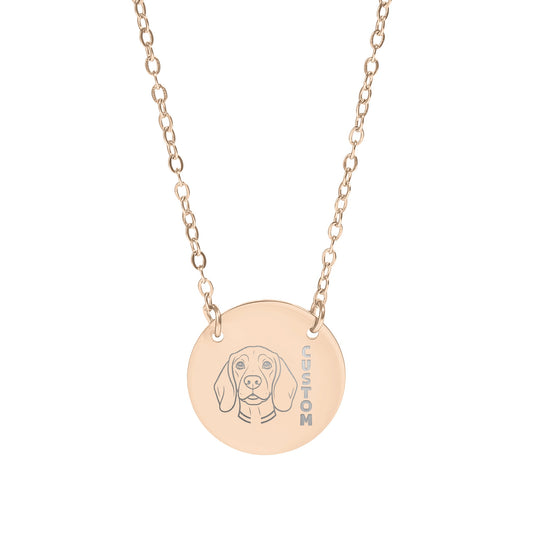 Beagle Dog Art Custom Or Personalized Necklace