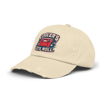 Cooler’s Let’s Roll Distressed Cap - Unisex Casual Headwear for Outdoor Adventures