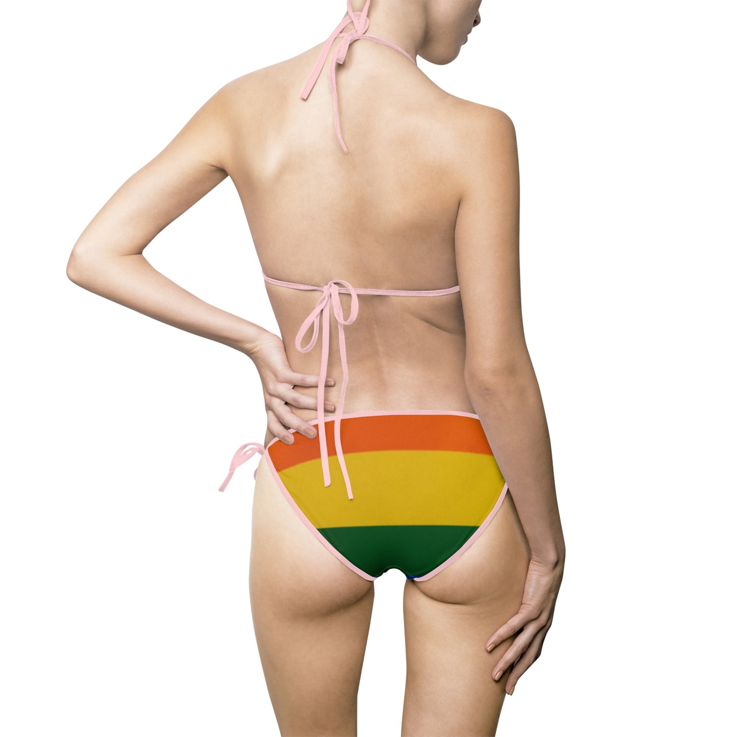 Rainbow Pride Women's Bikini Swimsuit | Vibrant AOP Swimwear | Summer Beachwear | LGBTQ+ Celebration | Fun Pool Party Outfit