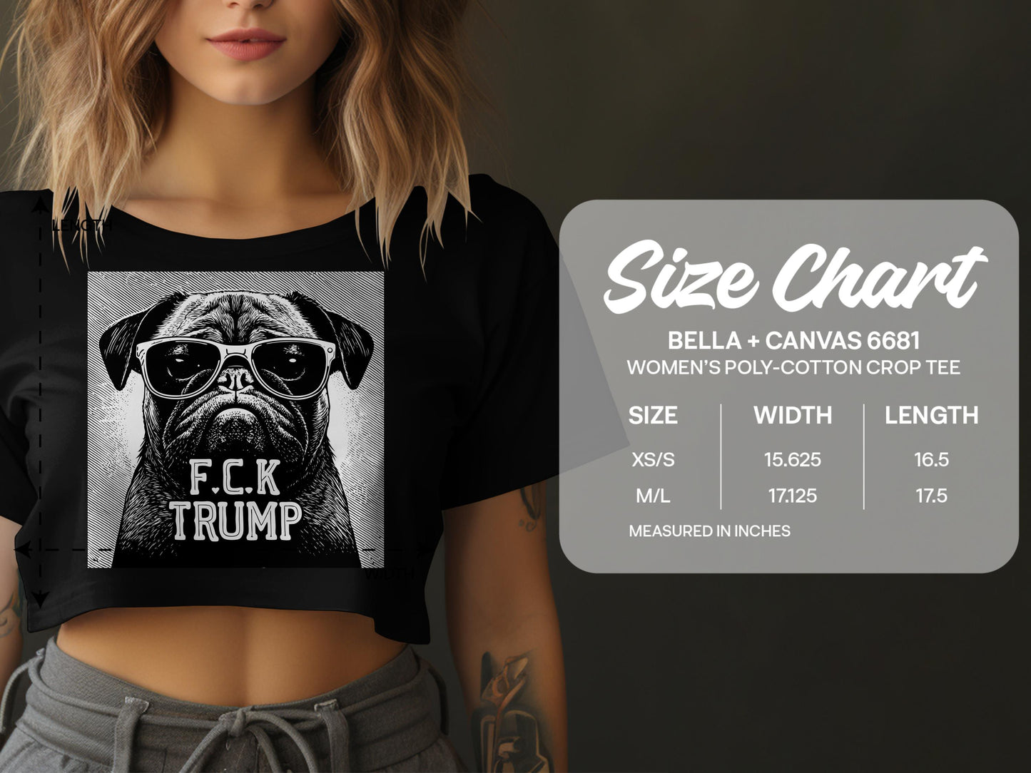 F.CK TRUMP Funny Bulldog Design Women's Tee product