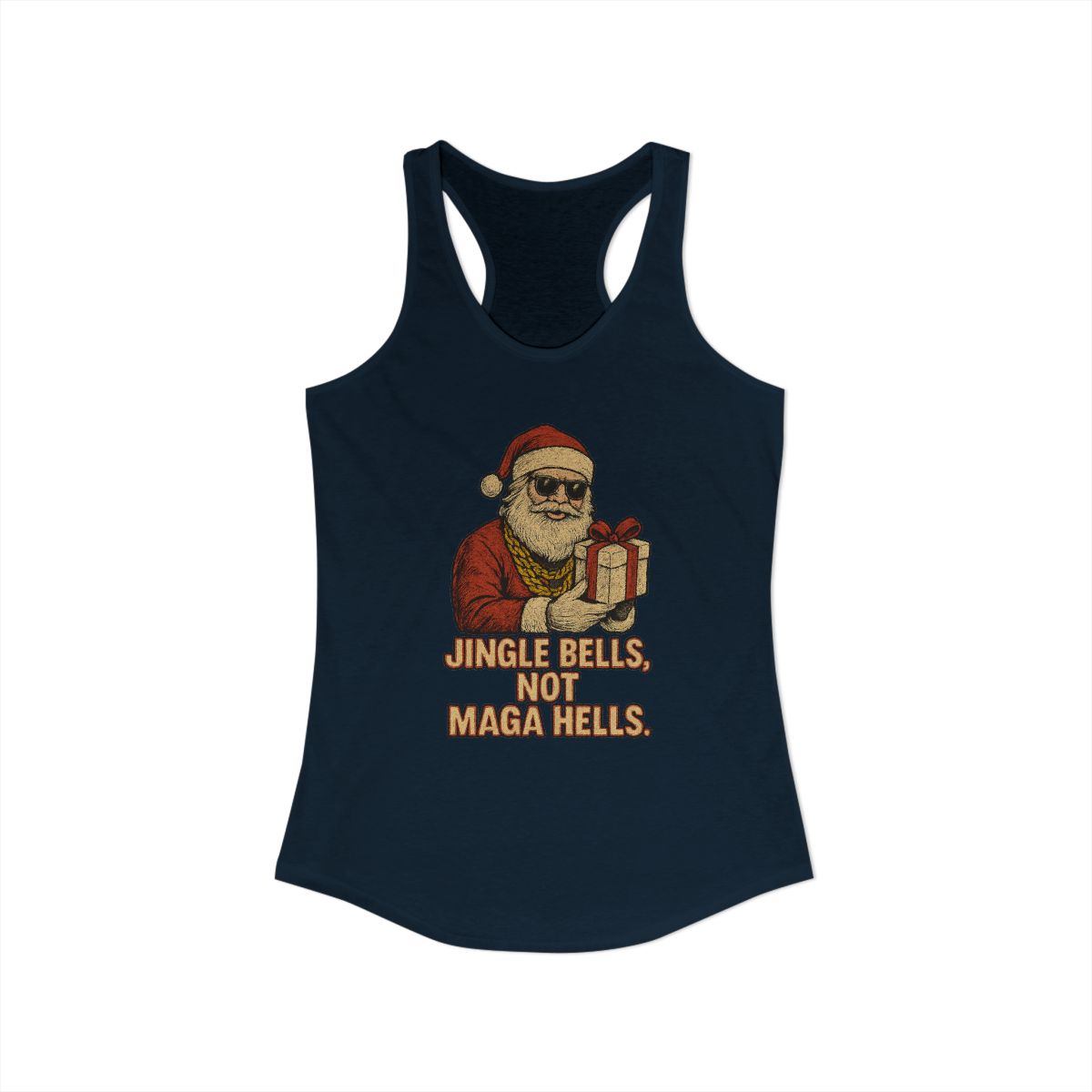 Jingle Bells Not Maga Hells Tank Top Holiday Apparel