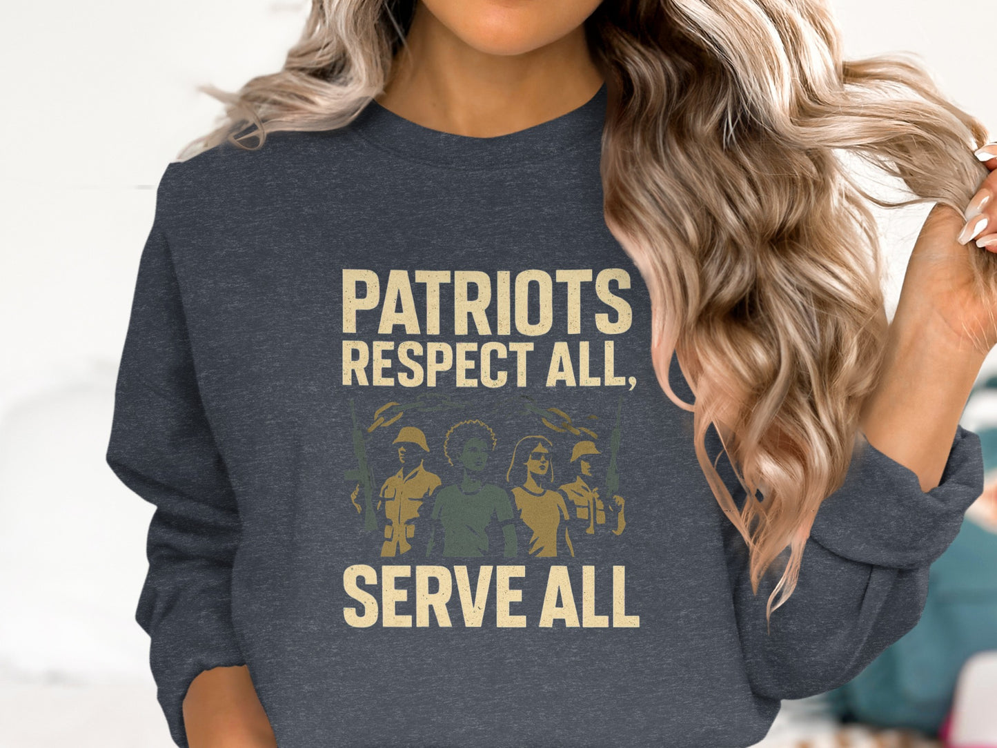 Patriots Respect All Serve All Graphic Sweatshirt product