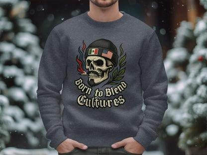 Born to Blend Cultures Skull Sweater product