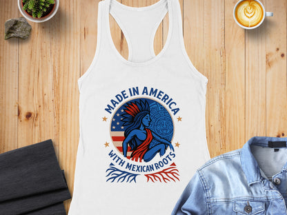 Made in America with Mexican Roots Graphic Tank Top