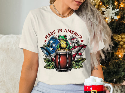 Made in America Frog T-Shirt Christmas Gift Idea