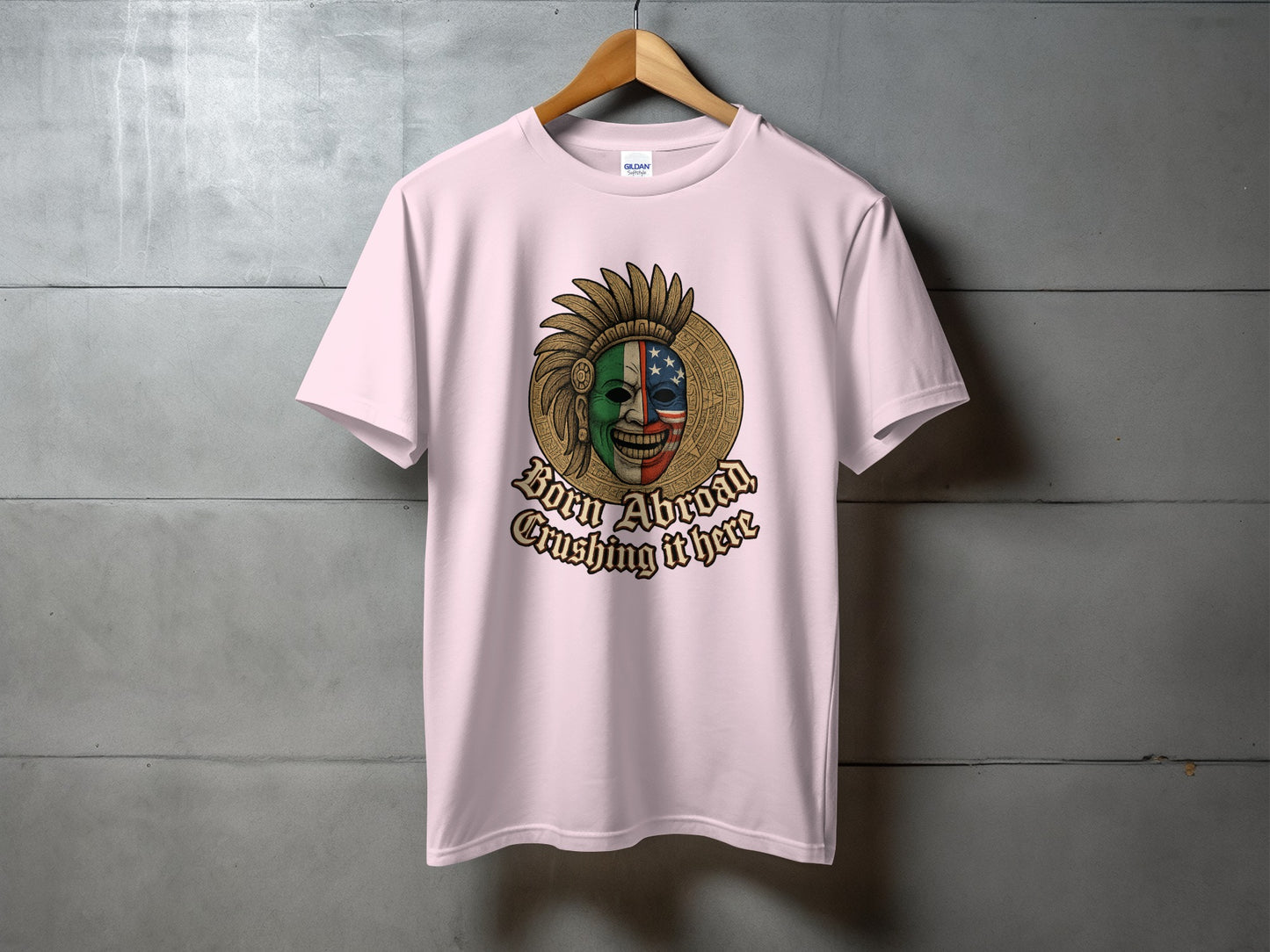 Born Abroad Crushing It Here Graphic T-shirt product type