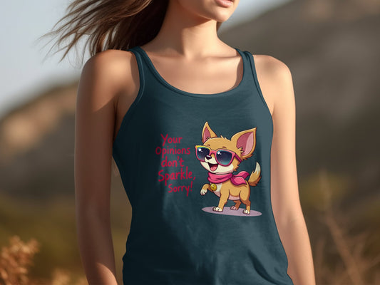 Your Opinions Don't Sparkle Sorry Tank Top product