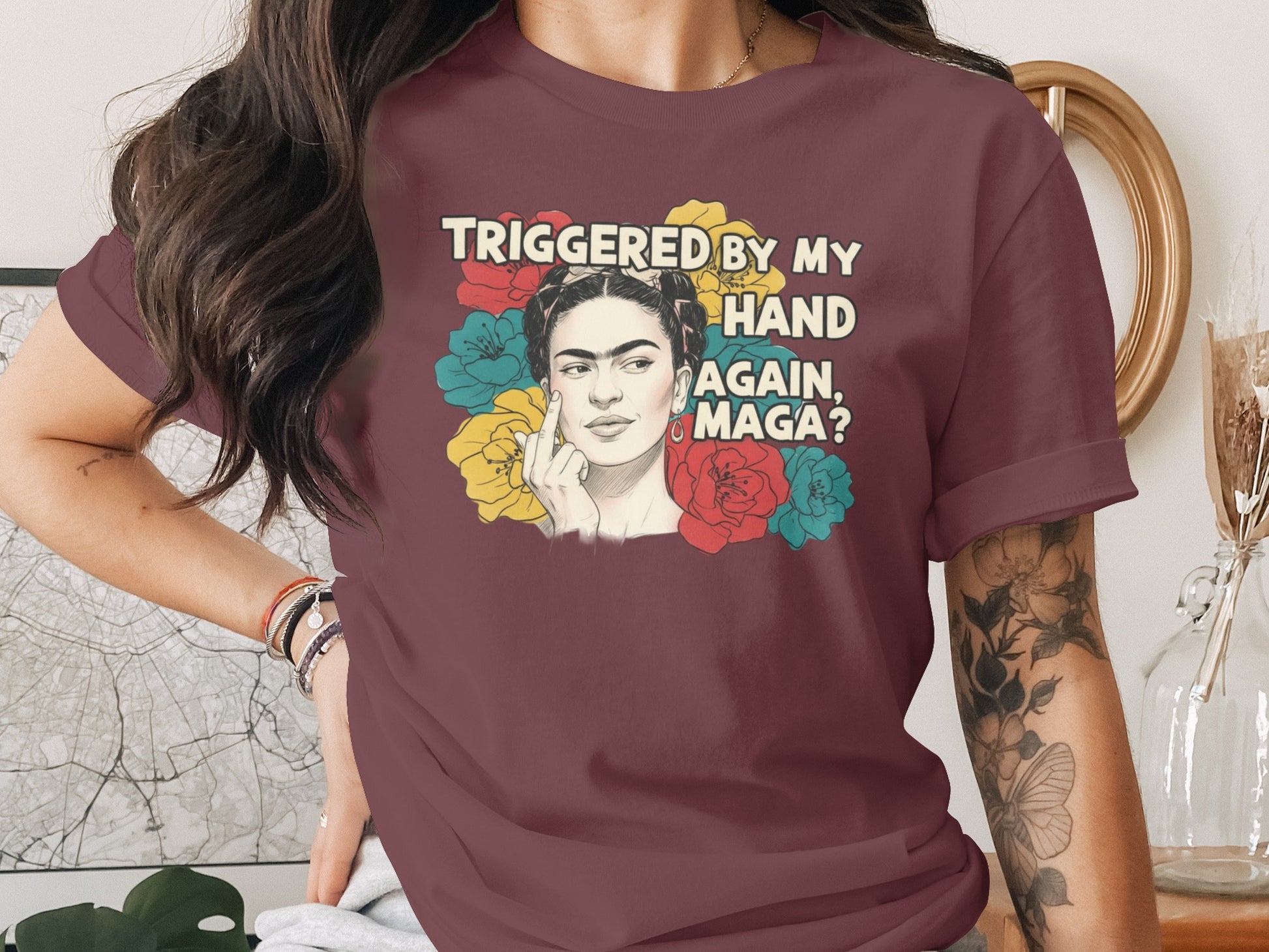 Triggered By My Hand Again MAGA Graphic T-Shirt